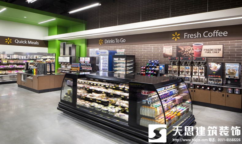 合肥比那里的裝修設(shè)計時尚與實用的結(jié)合，便利店裝修，便利店設(shè)計