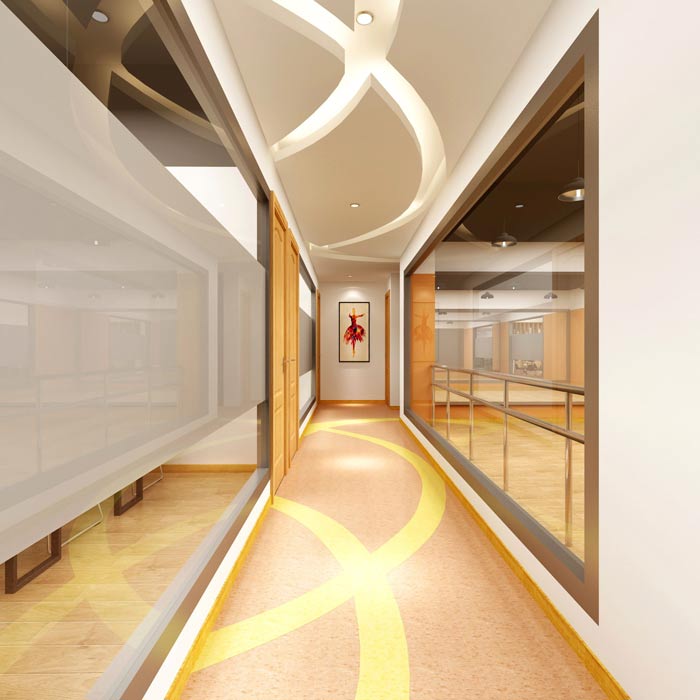 舞蹈培訓機構(gòu)二樓過道設(shè)計